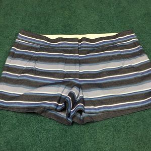 J Crew Blue Striped Shorts